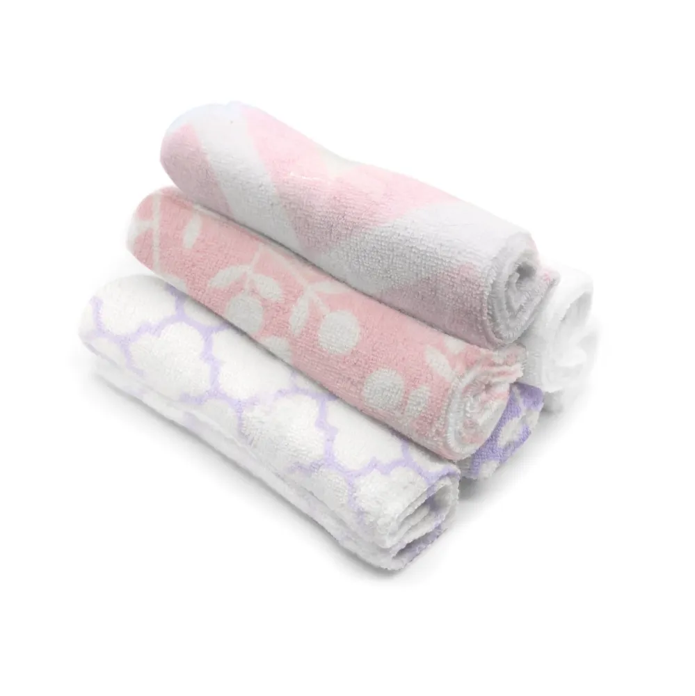 KUSHIES BABY TOALLAS WASH CLOTHS SINGLE PLY 6PK GIRL
