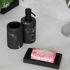 Set Baño Piedra Negro La Batea deco