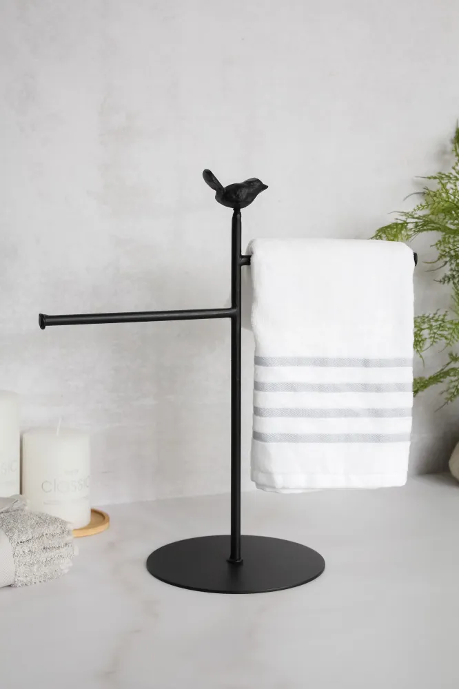 Toallero Cruz Pajarito Black La Batea deco
