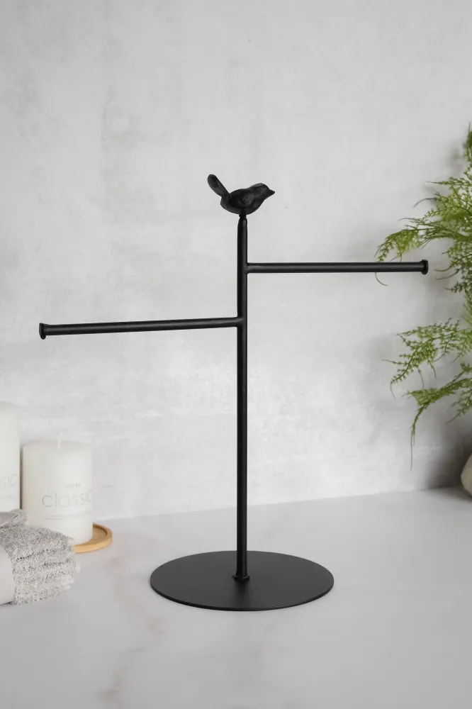 Toallero Cruz Pajarito Black La Batea deco