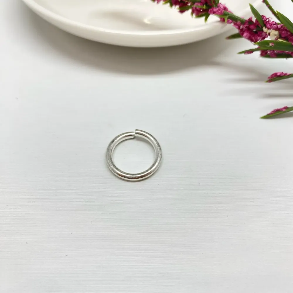 AP48 Argolla dia 15 mm Espesor 2 mm Accesorio Baño Plata La Otra Tienda Joyas