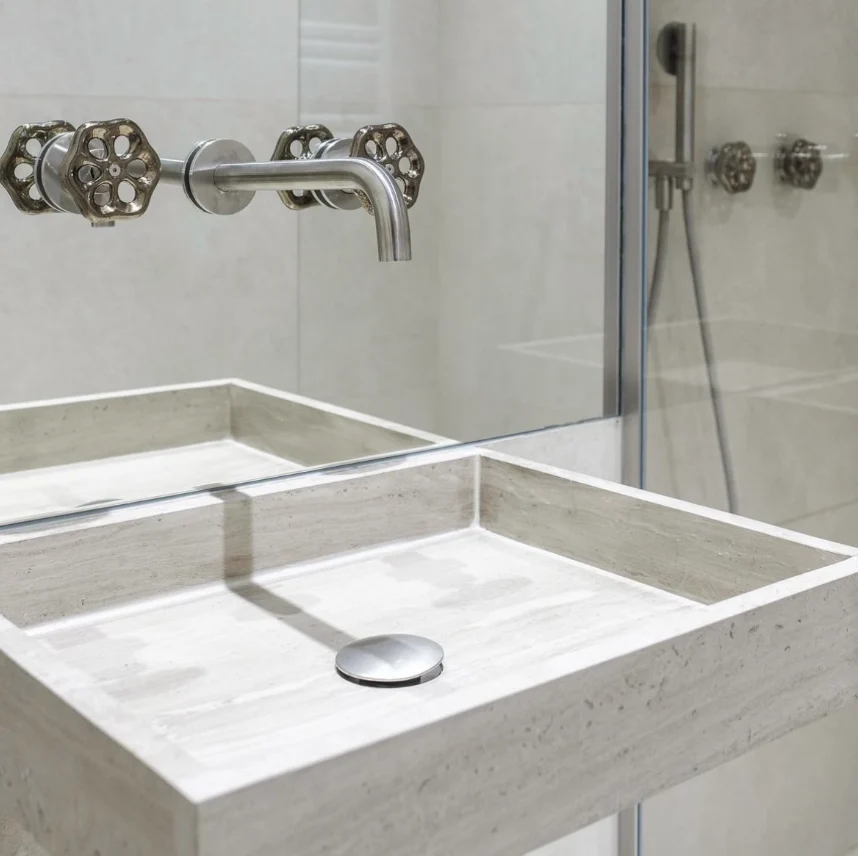 Lavabo George - Travertino Blanco