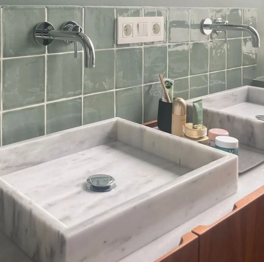 Lavabo Mármol blanco - George