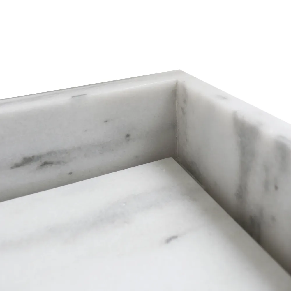Lavabo de mármol blanco George - Con placa base