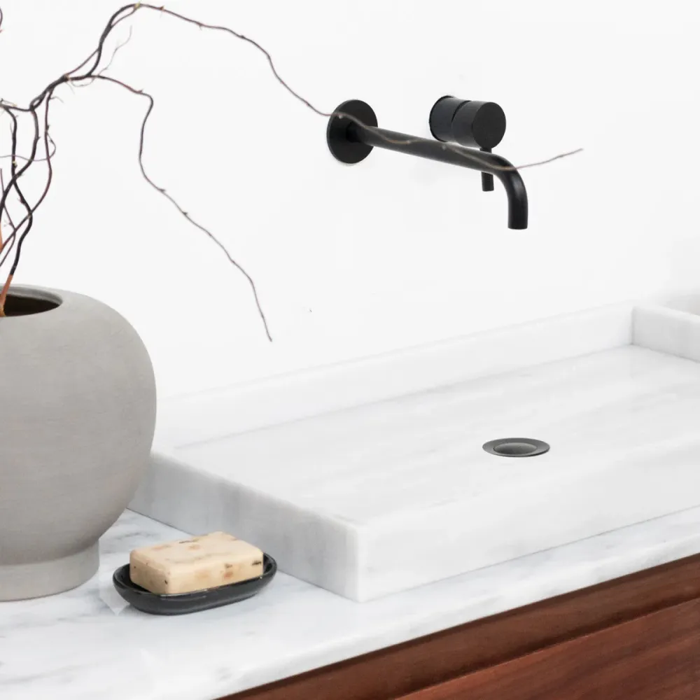 Lavabo de mármol blanco - Oia