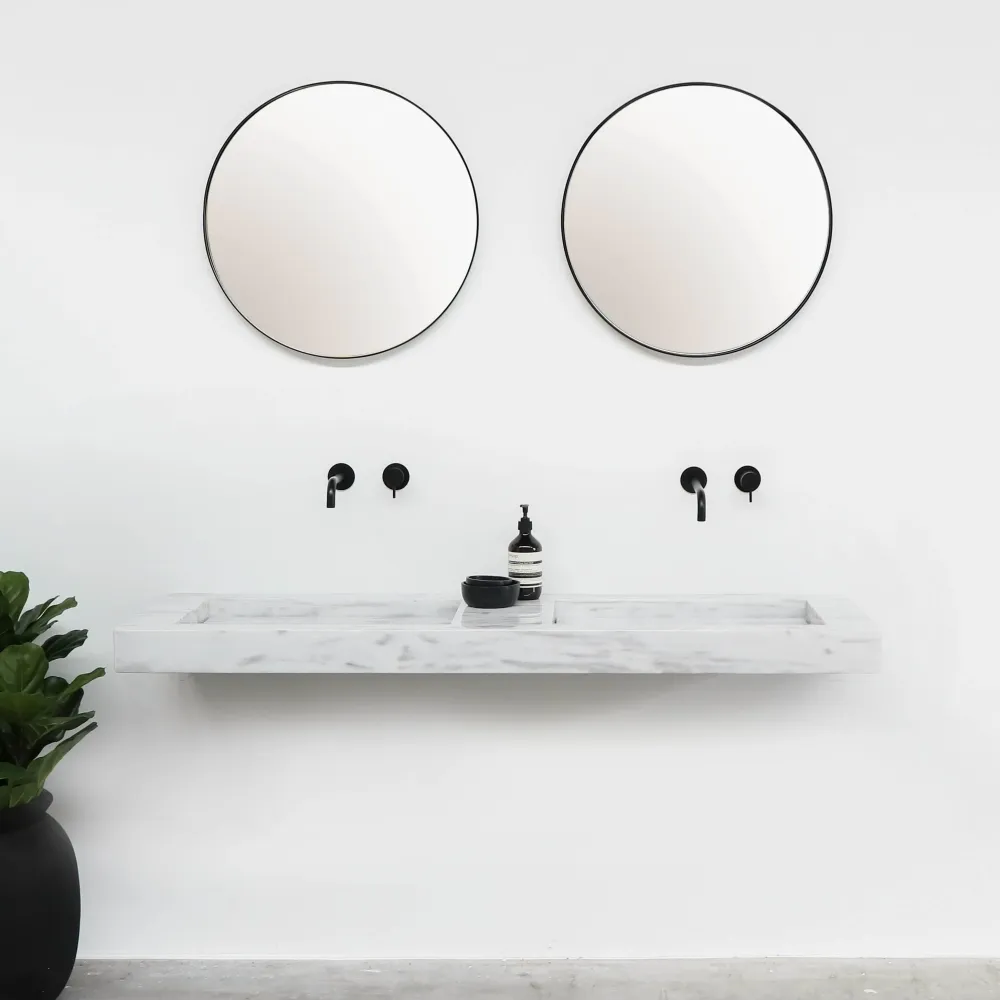 Lavabo de Mármol Juliette - Flotante - Blanco