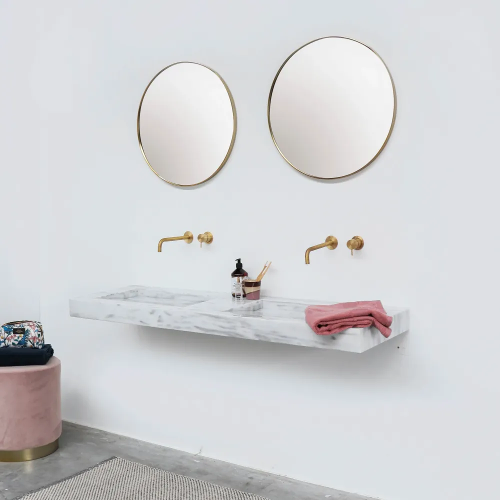 Lavabo de Mármol Juliette - Flotante - Blanco