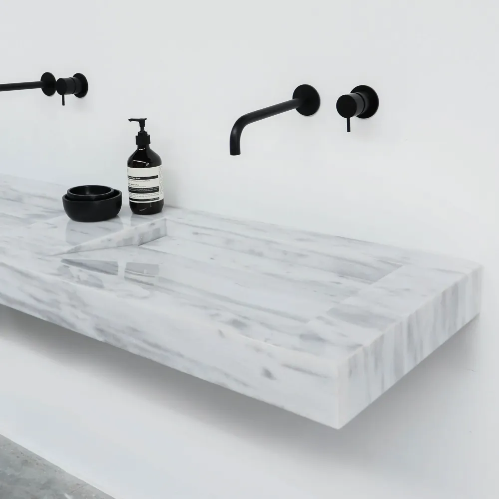 Lavabo de Mármol Juliette - Flotante - Blanco