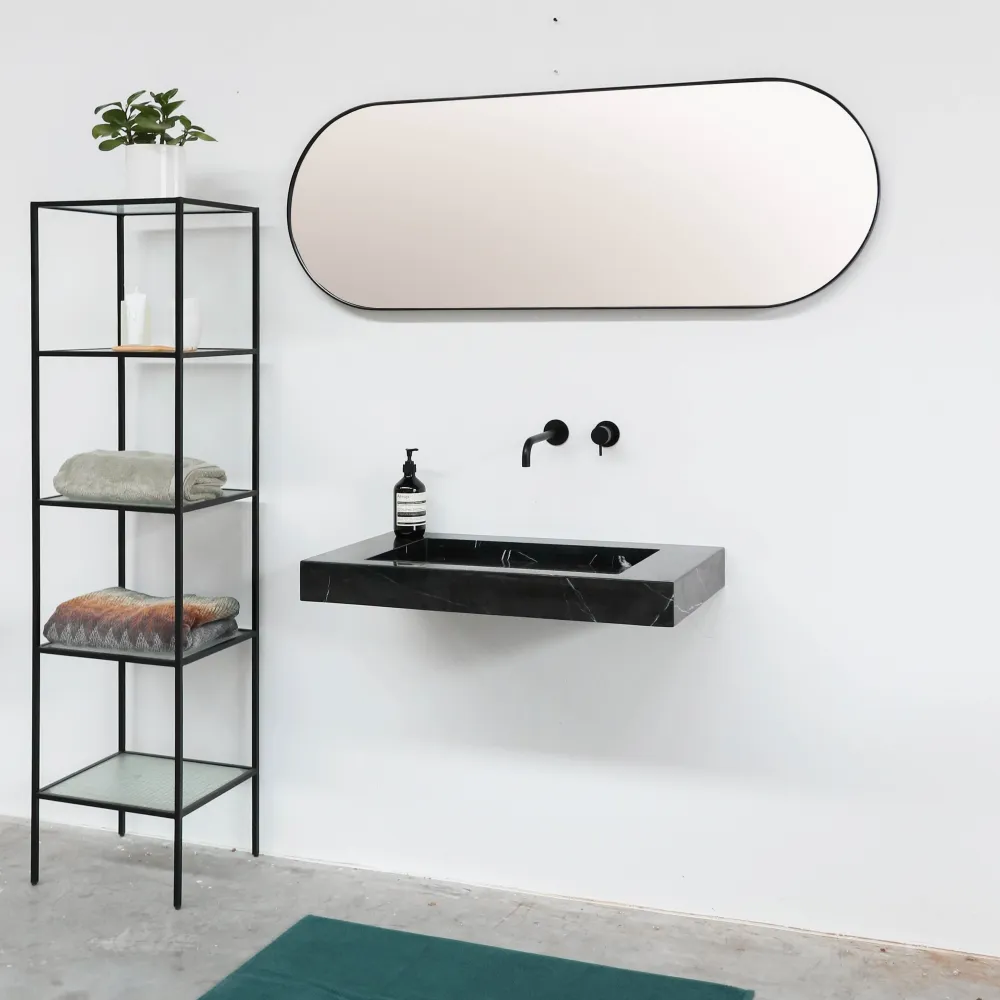 Lavabo de Mármol Remy - Flotante - Negro