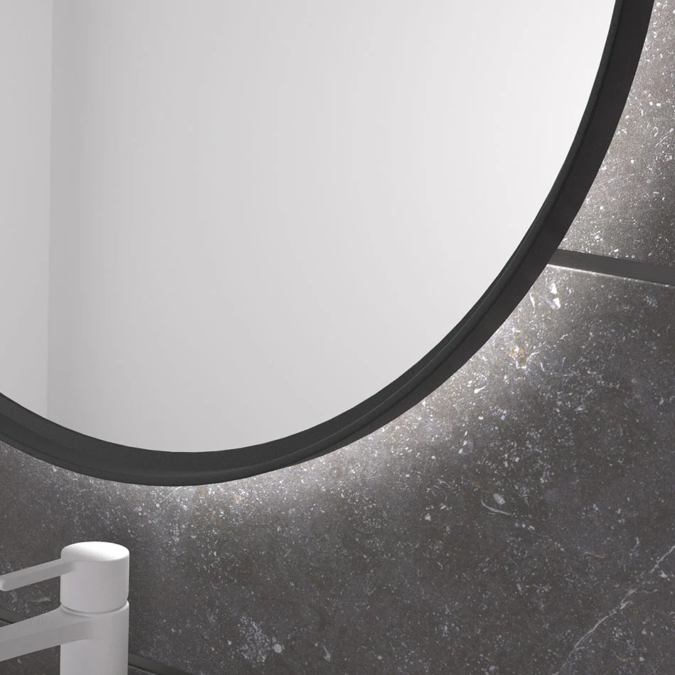 Espejo De Baño BEQUIA Circular | Marco Metálico Elección | Luz Led 3 Tonos | Ip44 LEDIMEX