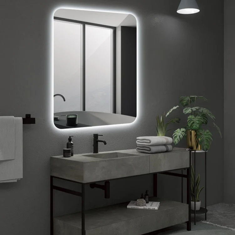 Espejo de baño Led Cuadrado con canto Redondeado DINAMARCA de Ledimex