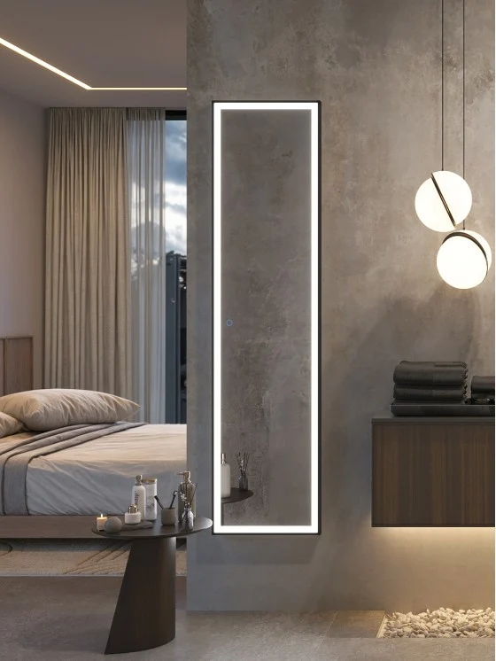 Espejo de baño Led Cuadrado NEW YORK de Ledimex. 40x160 cm