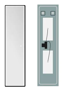 Espejo de baño Led Cuadrado NEW YORK de Ledimex. 40x160 cm