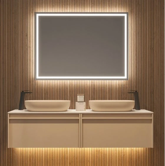 Espejo de Baño Led Rectangular FRANCIA de Ledimex. Varias Medidas