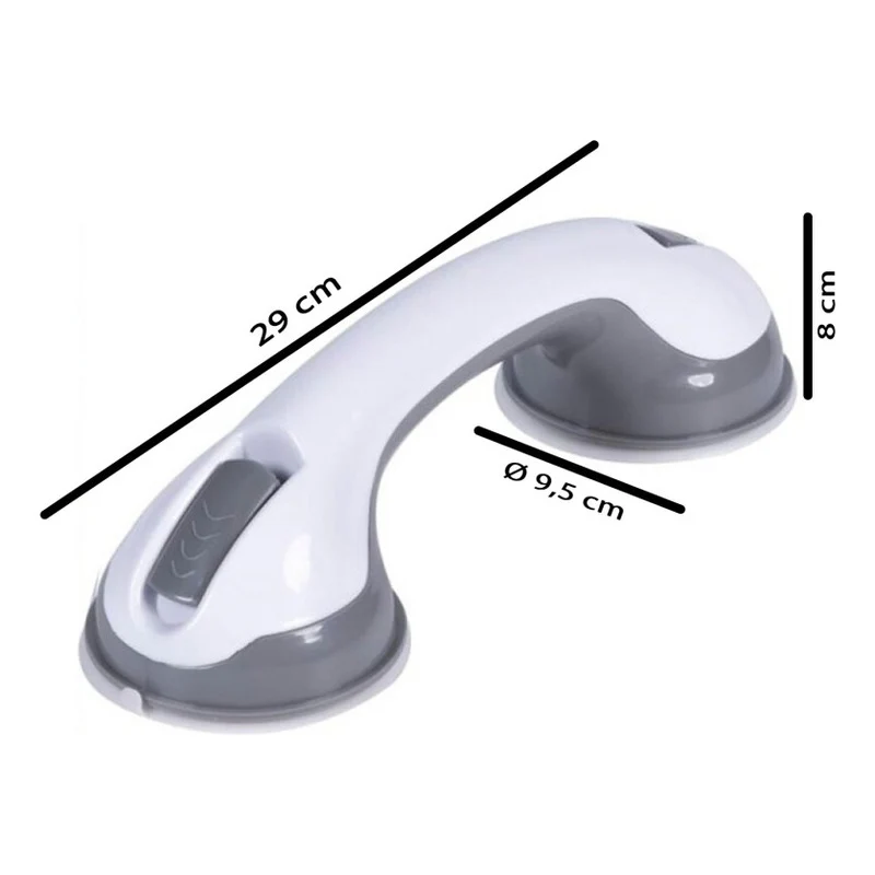 2 Agarradera Manilla Ventosas Soporte Seguridad Baño Ducha Blanco MA Store