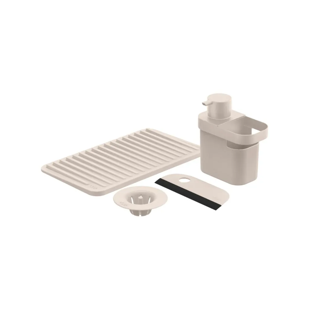 Kit para fregadero 4 piezas color beige Madehome
