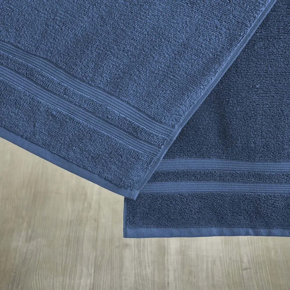 2 PZA Toalla de Baño Sólida 30" x 54" AZUL INDIGO Mainstays