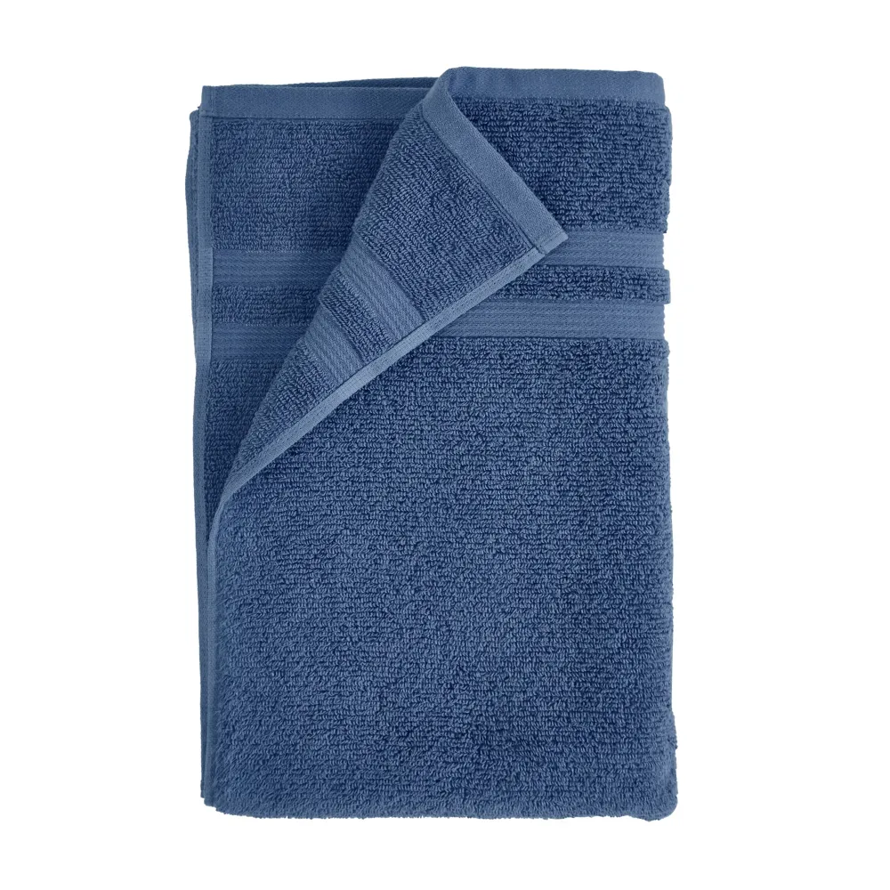 2 PZA Toalla de Baño Sólida 30" x 54" AZUL INDIGO Mainstays