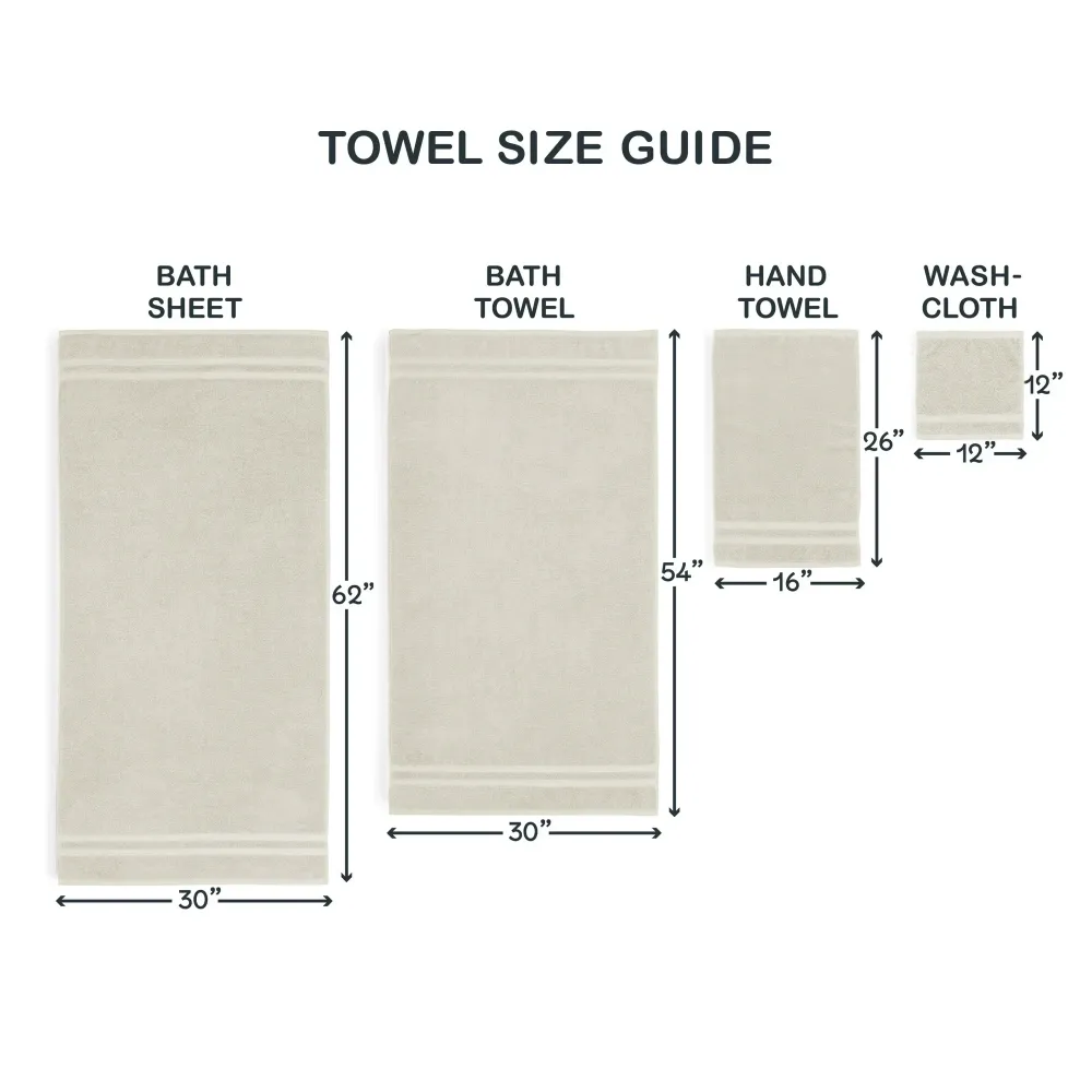 2 PZA Toalla de Baño Sólida 30" x 54", Beige Papiro Mainstays