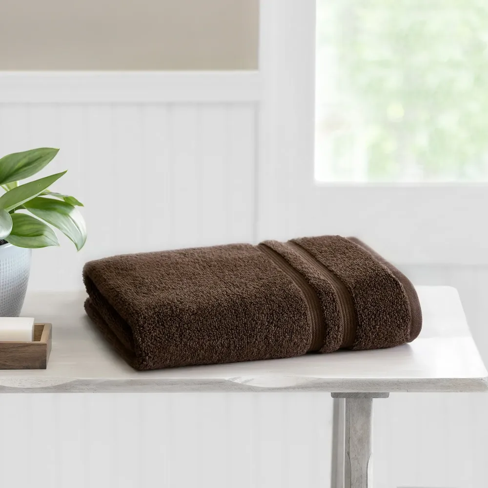 2 PZA Toalla de Baño Sólida 30" x 54" Marron Mainstays