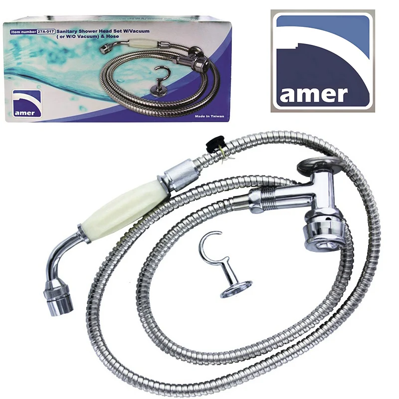 DUCHA SANITARIA 120 CM CON VACUM "AMER" TW 27A-017 MAYOREO FERRETERO S,A