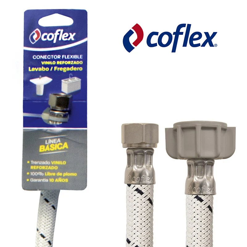 TUBO ABASTO "COFLEX" (1) LAVAMANO PLASTICO 20" MAYOREO FERRETERO S,A