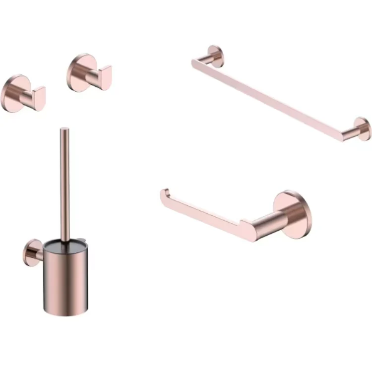 Conjunto de accesorios de baño PRACTIC Medimex – Toallero, Portarrollos, Perchas y Escobillero | 6 Acabados Negro