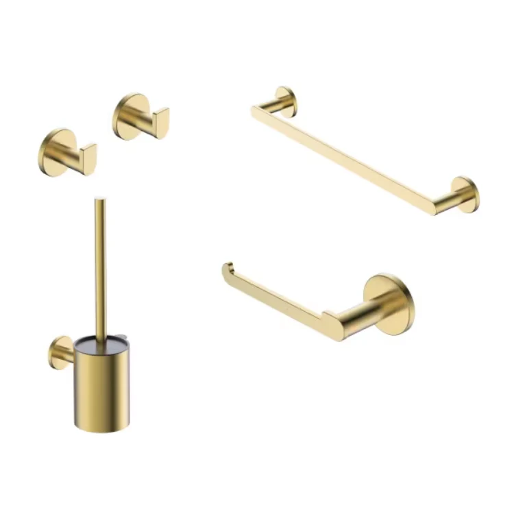 Conjunto de accesorios de baño PRACTIC Medimex – Toallero, Portarrollos, Perchas y Escobillero | 6 Acabados Negro