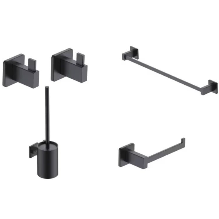 Conjunto accesorios baño TECHNIC Medimex | Toallero, portarrollos, perchas y escobillero | 6 Acabados Cromo