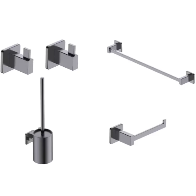 Conjunto accesorios baño TECHNIC Medimex | Toallero, portarrollos, perchas y escobillero | 6 Acabados Cromo