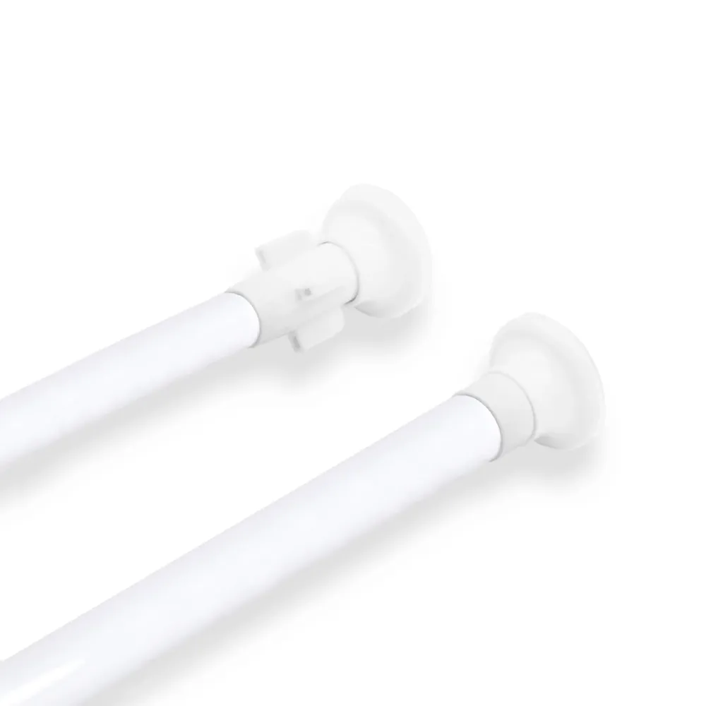 Barra extensible para ropero y cortina de ducha - 110 200 cm Blanco MERCURY HOME