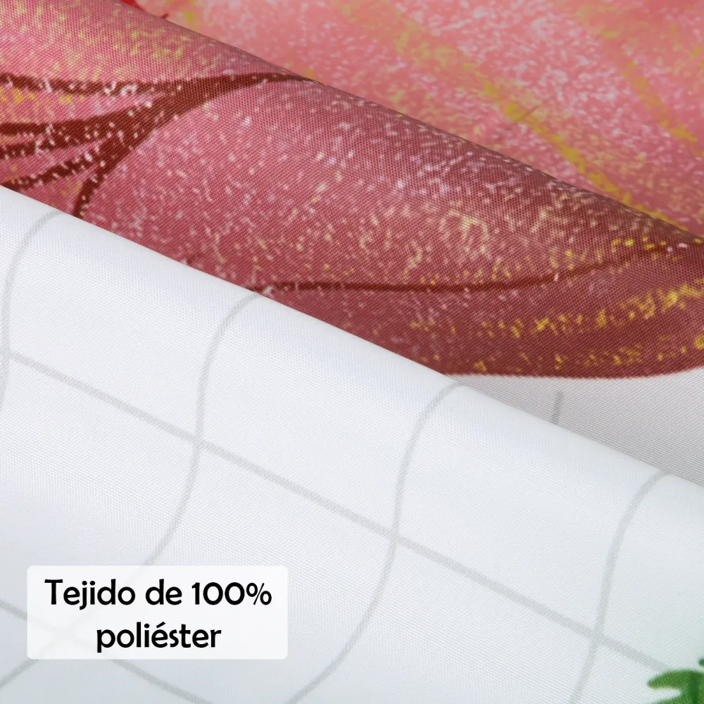 Cortina de Baño Impermeable, Anti moho- Rosa MERCURY HOME