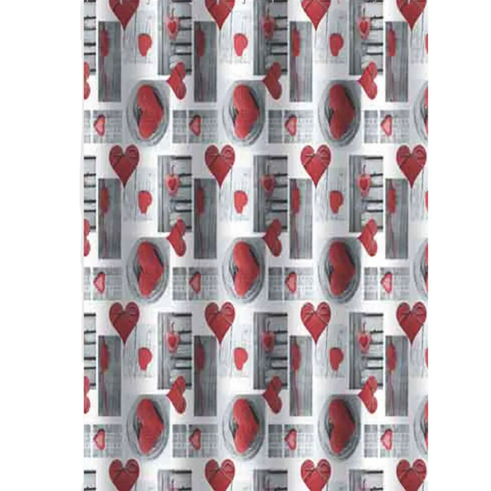 Cortina de baño impermeable de diseño moderno - Corazón MERCURY HOME