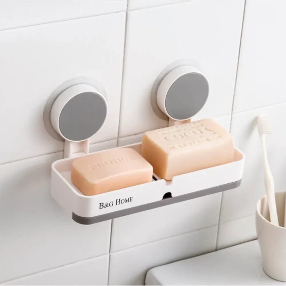 Jabonera de Baño con Escurridor Extraíble para Baño, Ducha, Lavabo MERCURY HOME