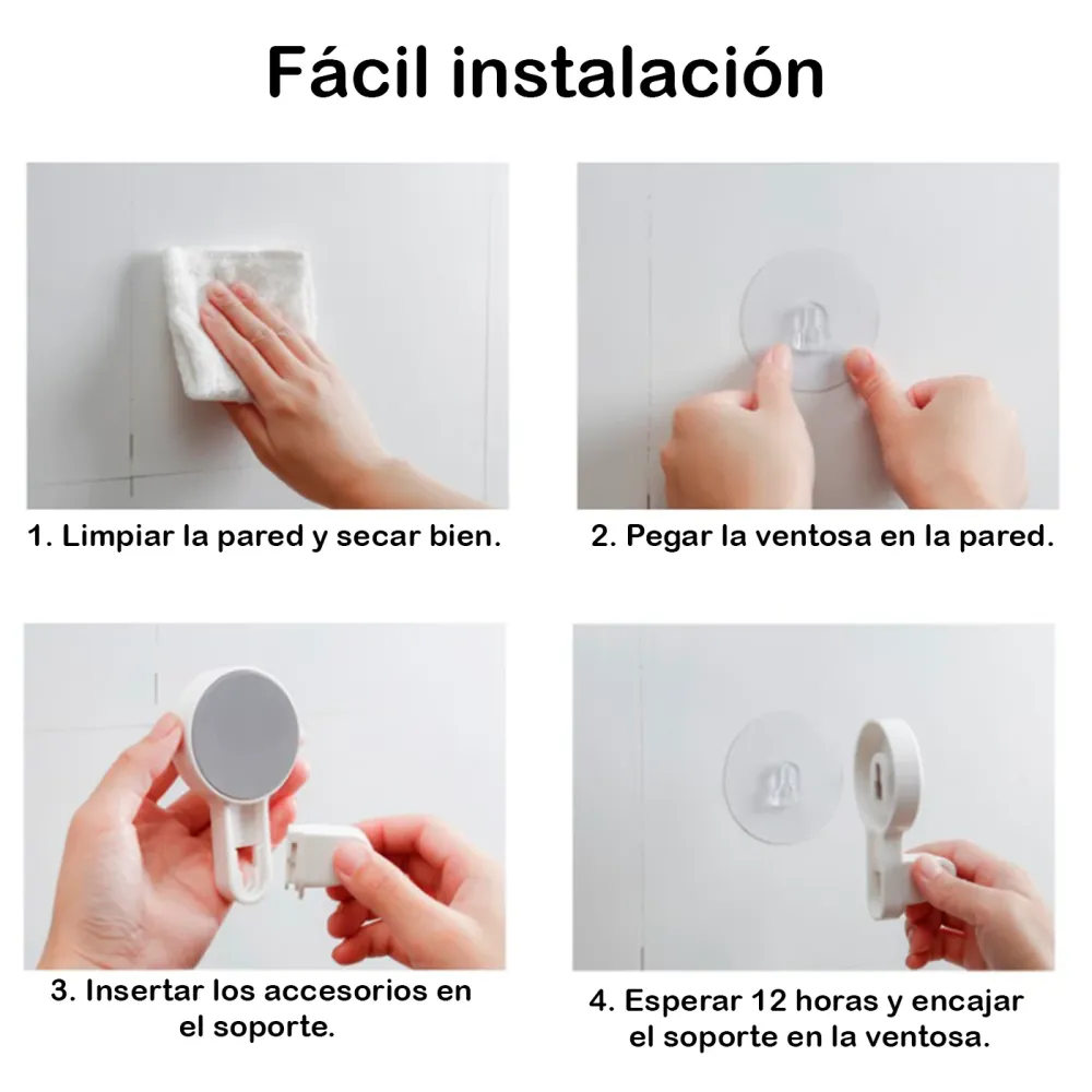 Toallero con Ventosa de pared, Toalla de Mano. MERCURY HOME