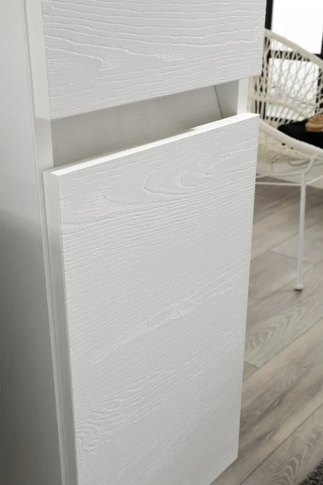 Mobile bagno sospeso Kora01 cm 90x190x46 bianco frassinato