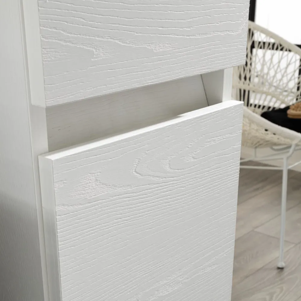 Mobile bagno sospeso Kora01 cm 90x190x46 bianco frassinato