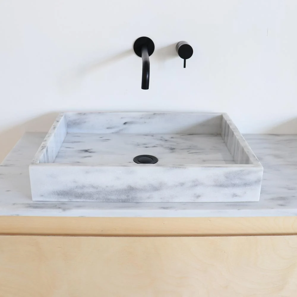 Mobiliario de baño - Lavabo White Marble George - Abedul - (150 cm) - ANN