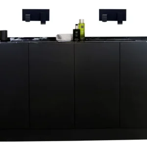 Mobiliario de baño - Mármol negro - Lavabo Basiel Negro - (154cm) - Felix