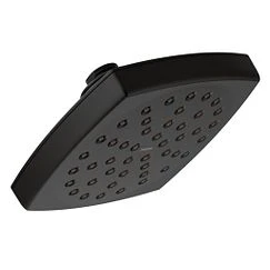 Cabezal de ducha tipo lluvia con rociador monofunción de 6" de diámetro, color negro mate Moen