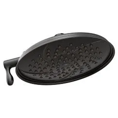 Cabezal de ducha tipo lluvia de 9" de diámetro y dos funciones, color negro mate Moen