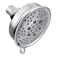 Cabezal rociador estándar de 4-3/8" de diámetro y cuatro funciones cromado Moen