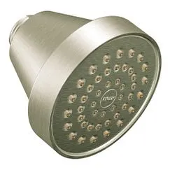 Cabezal rociador estándar de níquel cepillado de una función de 3-5/8" de diámetro Moen