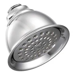 Cabezal rociador estándar de una función cromado de 4-3/8" de diámetro Moen