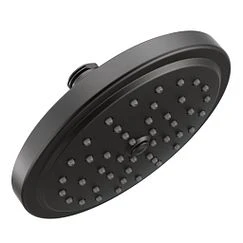 Rociador de ducha tipo lluvia de 7" de diámetro, monofunción, color negro mate Moen