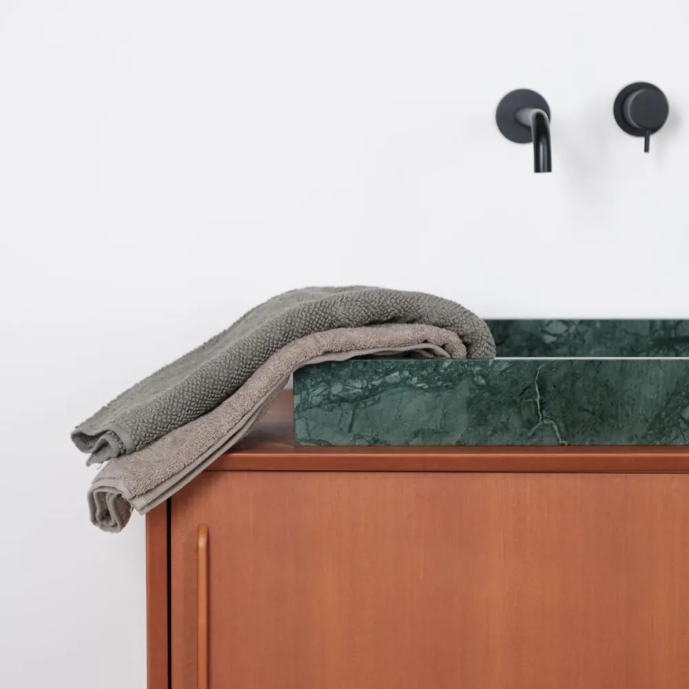 Mueble de baño Bill Teca - Mármol Verde - Sin placa superior