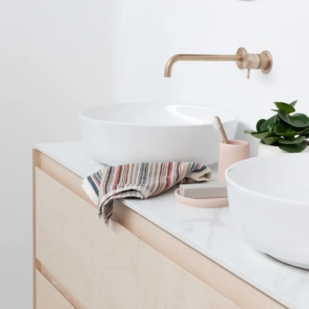 Mueble de baño con lavabo - Berk Ann - Cerámica blanca - Lavabo Alexis II - 150 cm