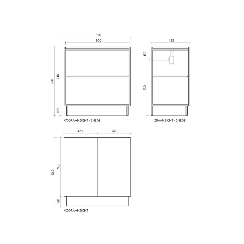 Mueble de baño - Lavabo Mármol Blanco - George I - Nogal - (84 cm) - FELIX