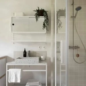 Mueble lavabo industrial - Jules blanco - Terrazo - George I - (80 cm)