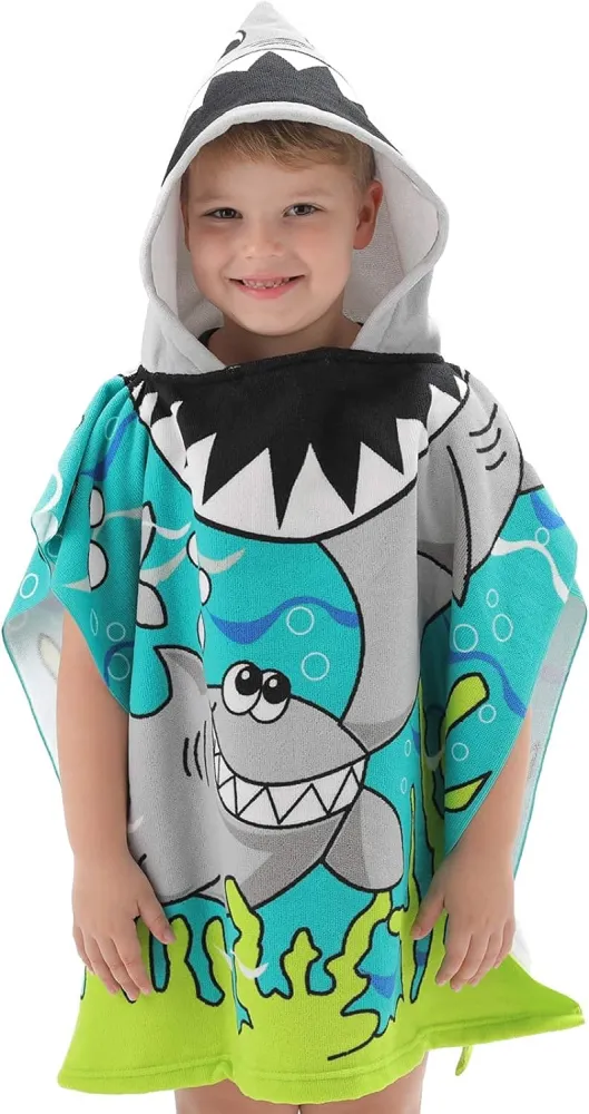 Poncho Toalla de playa con capucha para niños. Sirena Multi Ventas uy